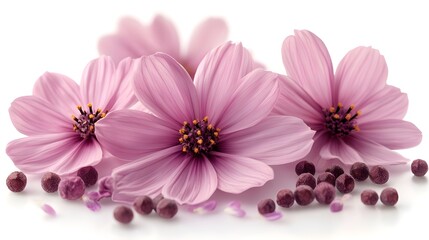 Wall Mural - a group of purple flowers

