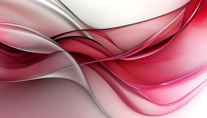 Wall Mural - Abstract Red and White Swirling Design