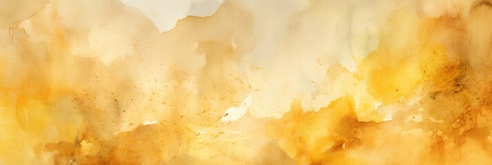 Poster - Abstract Watercolor Background in Yellow and Orange Hues