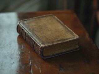 Wall Mural - Book on wooden table