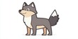© BrandwayArt - Playful wolf icon on a simple background