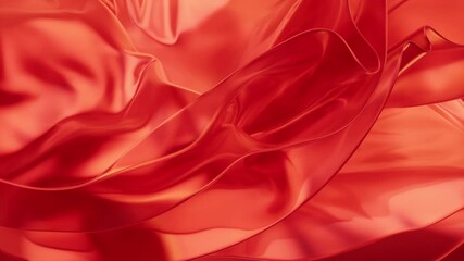 Poster - Transparent red multilayer cloth background, 3d rendering.