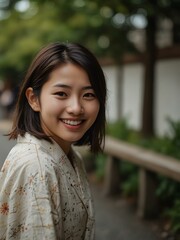 Wall Mural - Smiling Japanese girl.