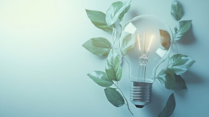 Canvas Print - Light Bulb with Plant