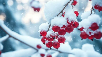 Poster - Snow-Covered Berries.