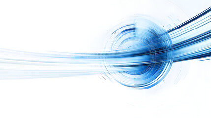 Poster - Abstract blue lines speed across a white background presentation design, featuring a simple flat illustration in a minimalist, with a large copy space