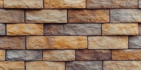 Poster - Textured Stone Wall Pattern for Background Use