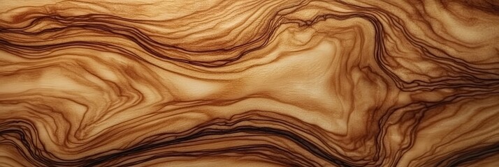 Poster - Beautiful Olive Wood Texture with Unique Patterns