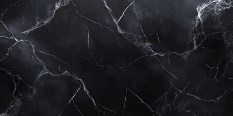 Sticker - Dark Marble Background with Gray Veins and Chaos