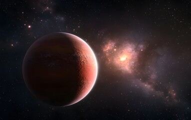 Wall Mural - Stunning view of a distant planet in the cosmos
