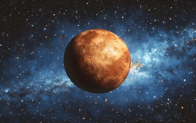 Wall Mural - detailed view of the planet mars in deep space