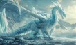 © AlexeyAdob4 - Enchanted ice dragon guarding a mystical arctic realm, 4K hyperrealistic photo