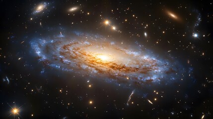 stunning spiral galaxy in deep space