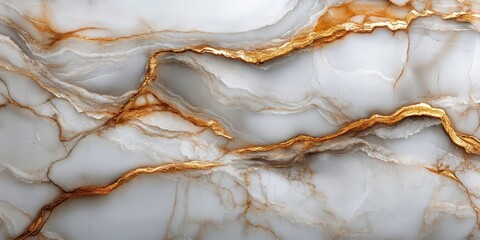 Sticker - Marble Texture with Golden Veins in a Chaotic Pattern