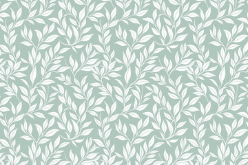 Poster - Toile floral pattern tapestry. Arts and Crafts. Vintage monochrome  botanical wallpaper pattern. Background image. Created with Generative AI technology