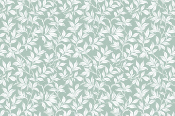 Toile floral pattern tapestry. Arts and Crafts. Vintage monochrome  botanical wallpaper pattern. Background image. Created with Generative AI technology