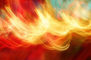 Poster - Dynamic colorful motion display showcasing hues of crimson and gold