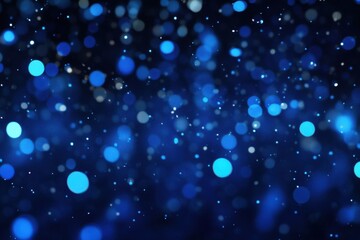 Poster - Blurred motion bokeh background in blue and black animation