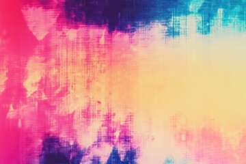 Poster - Abstract blurred gradient background. Lively digital interference texture display. Nostalgic multi-colored retro design. Vhs glitch effect backdrop