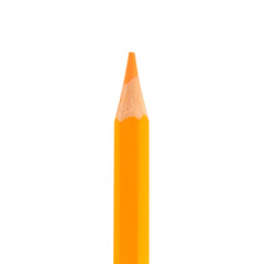 Colored pencil yellow one isolated on white background