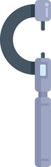 Poster - Outside micrometer icon in flat style, representing precision measuring tools used in engineering and manufacturing