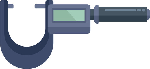 Poster - digital outside micrometer measuring tool icon is isolated on a white background with copy space