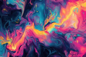 Poster - Colorful abstract artwork in flat design