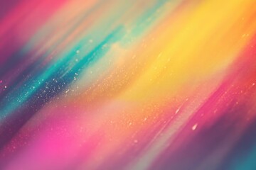 Poster - Fuzzy gradient background with soft noise. Colorful retro digital texture in multitudes. Vhs style with distorted visuals and unique lo-fi aesthetic