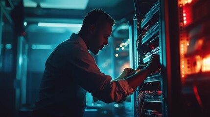 Poster - IT Specialist Setting Up Equipment in Dynamic Environment