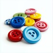 © fufufafa - Colorful buttons isolated on white background.