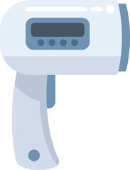 Poster - digital medical infrared non contact thermometer gun showing temperature on its lcd display