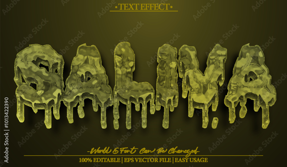 Saliva Vector Text Effect Editable Alphabet Brown Dirty Mud Trail Soil ...