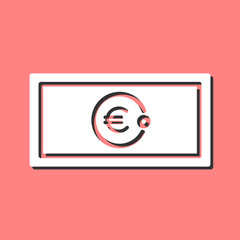 Sticker - Euro Vector Icon