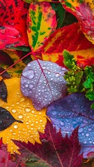 Wall Mural - colorful autumn leaves
