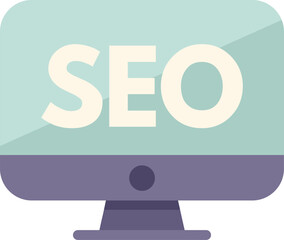 Aufkleber - desktop computer displaying seo concept is showing the importance of search engine optimization for 