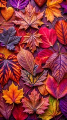 Wall Mural - autumn leaves background