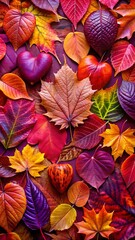 Wall Mural - autumn leaves background