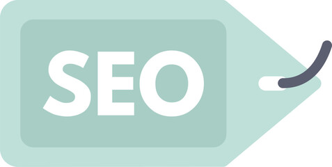 Aufkleber - Green price tag showing seo concept, for search engine optimization and digital marketing strategy