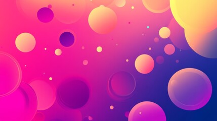 Poster - Colorful abstract background with gradient bubbles