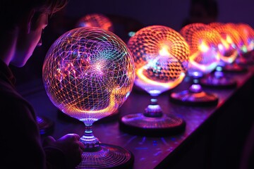 Poster - A Vibrant World Where Sound Transforms Into Cascading Colors and Interactive Plasma Form