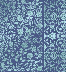  wedding card design, traditional paisley floral pattern , royal India	