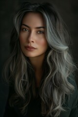 Wall Mural - sample of a woman's hair color and texture