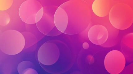 Poster - Colorful abstract background with bokeh circles in pink and purple hues