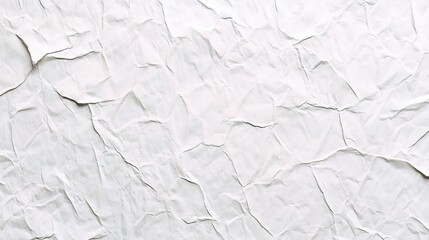 Poster - Crumpled White Paper Background Texture for Design