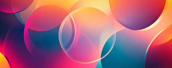 Poster - Abstract colorful geometric shapes with gradient effects, vibrant modern design concept