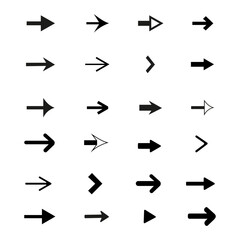 Poster - Simple arrows. Set of vector arrows icon vector