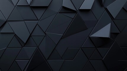 Poster - High-resolution abstract background of geometric lines forming overlapping triangles, set in monochrome for a sleek and futuristic aesthetic.