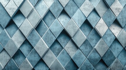 Poster - High-resolution background of overlapping geometric lines creating diamond-shaped patterns, with a metallic finish that adds depth and texture.