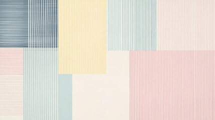 Poster - Minimalistic geometric lines pattern with evenly spaced horizontal and vertical lines in soft pastel colors, offering a calming and modern aesthetic.