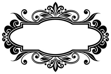 abstract floral frame vector illustration 